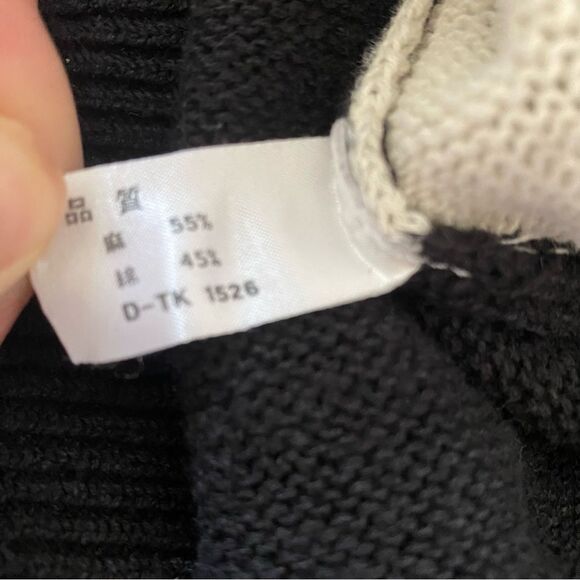 Vintage 90s Laura Pearson International Zig Zag Sweater Black - Picture 6 of 7